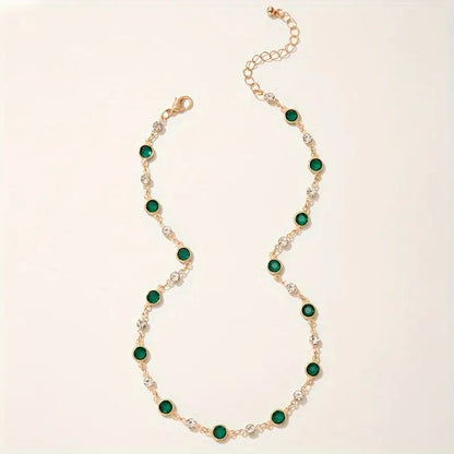 Smaragdgroene hanger ketting