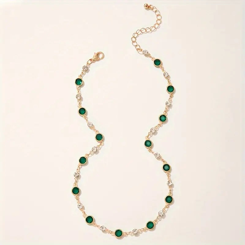Smaragdgroene hanger ketting