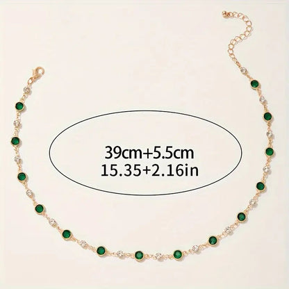 Smaragdgroene hanger ketting