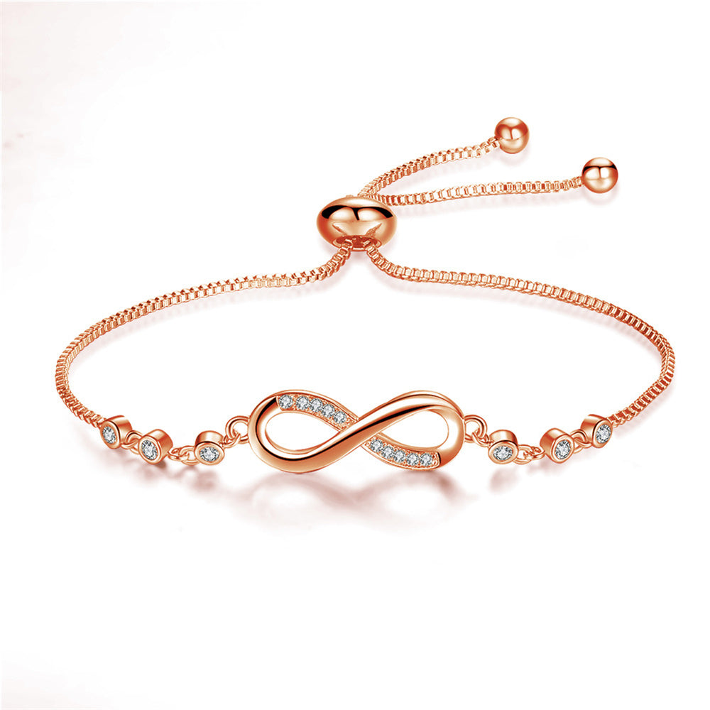 Verstelbare Infinity-armband in zilver