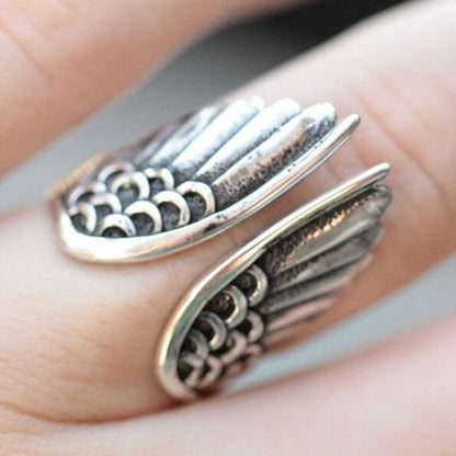 Verstelbare engelenring van 925 sterling zilver