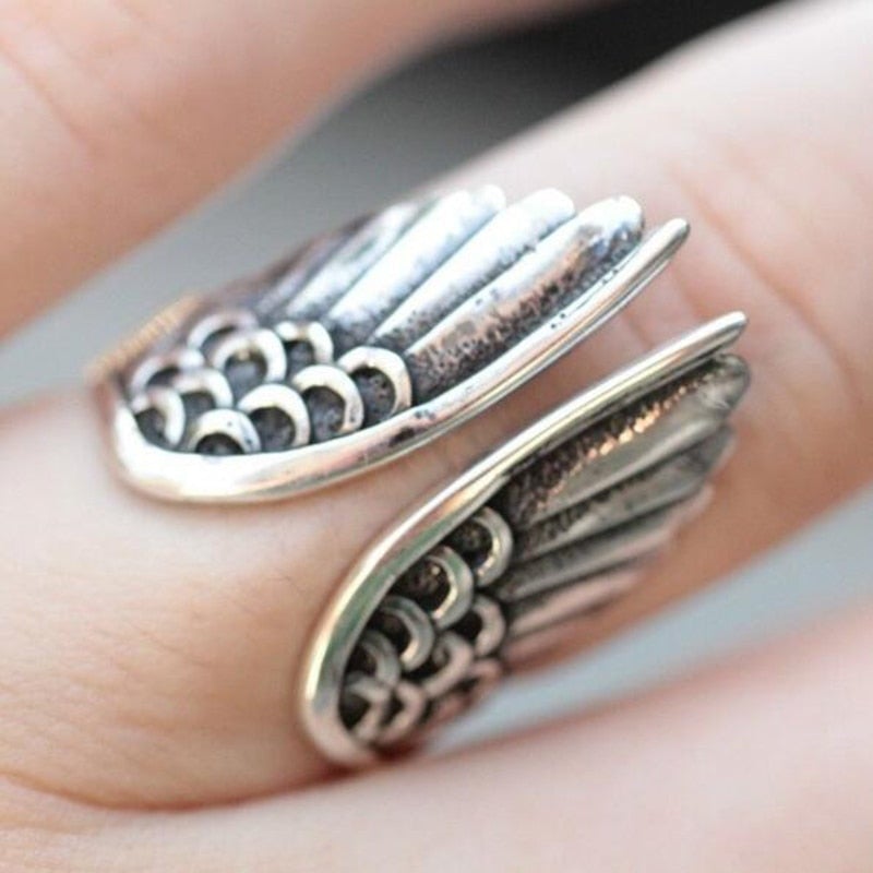 Verstelbare engelenring van 925 sterling zilver