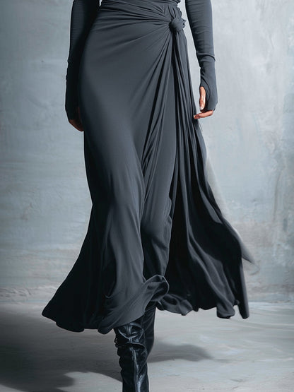 Maxi Jurk met Drapedetail