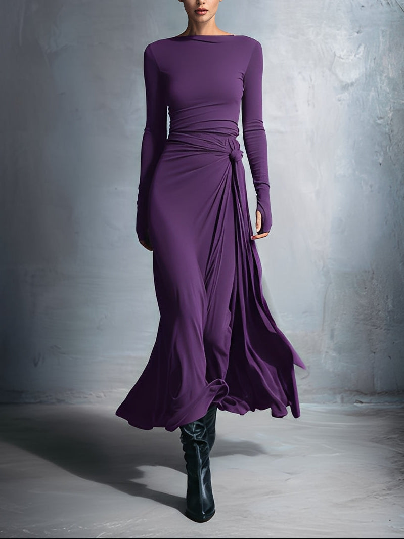 Maxi Jurk met Drapedetail