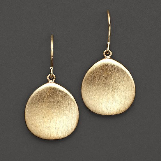 Vintage gouden plaat oorbellen