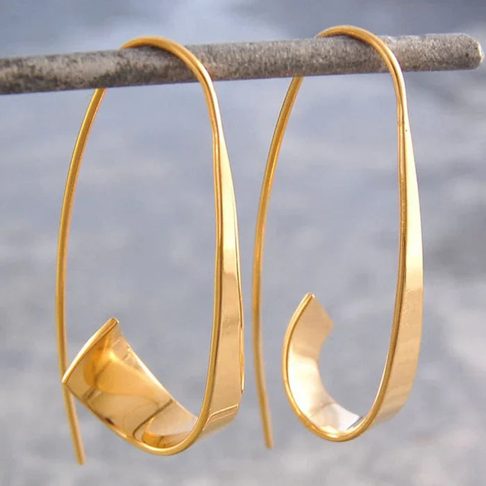 Vintage spiraalvormige oorbellen | Goud