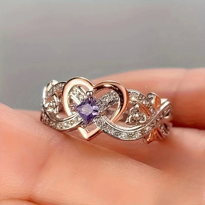 Violetheart gouden en zilveren ring | Gemengd goud