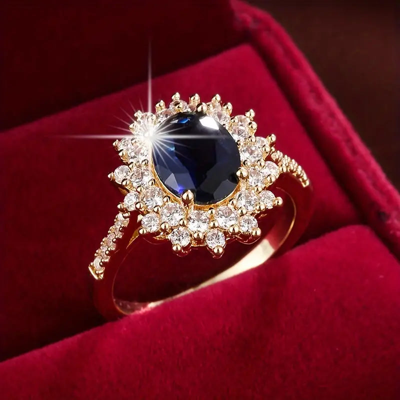 Vionne Saffier Gouden Ring
