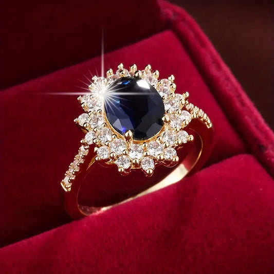 Vionne Saffier Gouden Ring