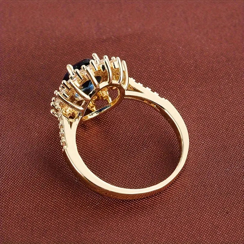 Vionne Saffier Gouden Ring